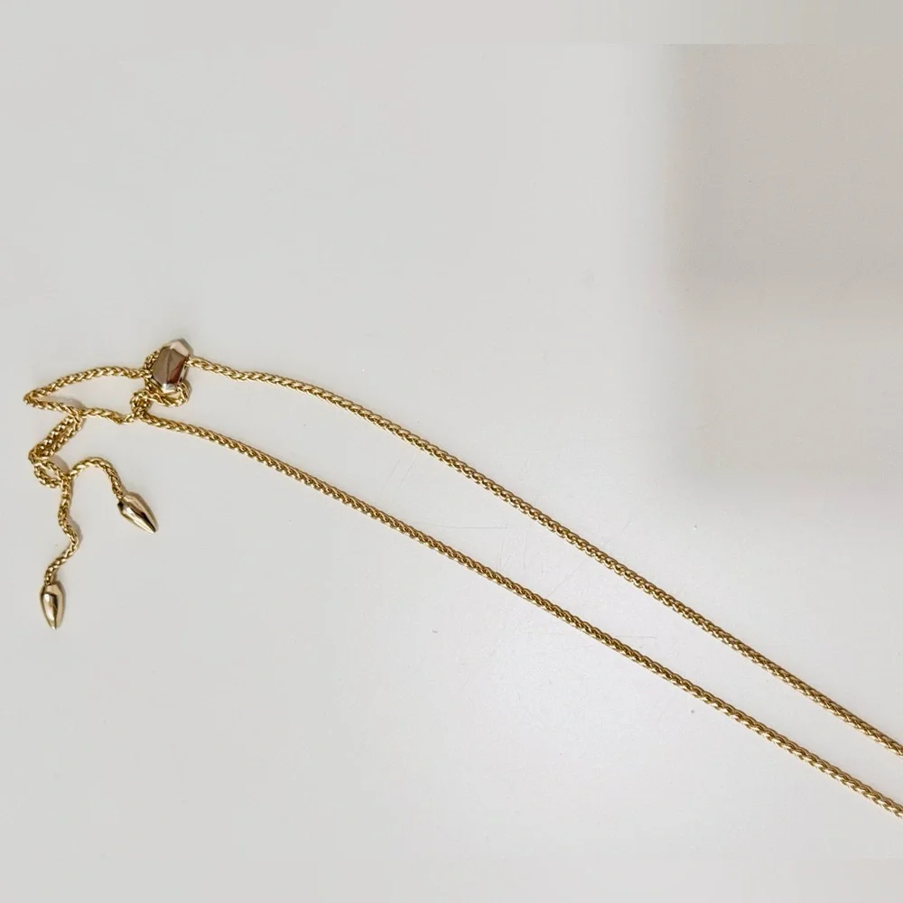 KENDRA SCOTT Kingston Gold Necklace w Turquoise  Stone Tassel Chain Pendant - Picture 8 of 12